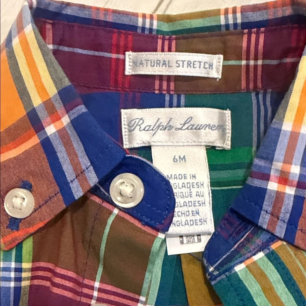 Ralph Lauren Kids Colorful Plaid Button Down Shirt